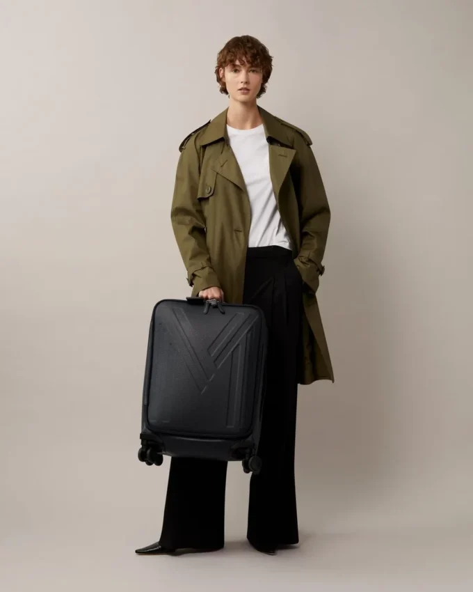 Leder-Koffer mit 4 Rollen „Night Sky“ Small Classic Grain