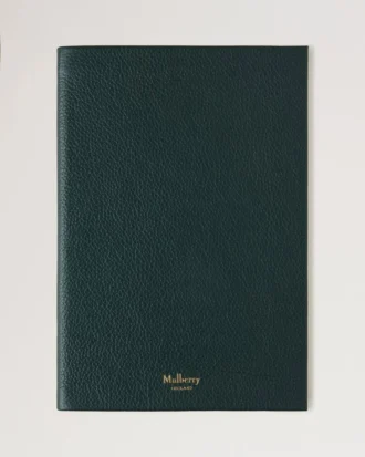 Leder-Notizbuch Mulberry Green Small Classic Grain