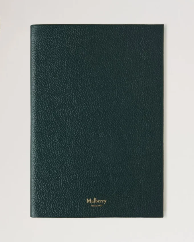 Leder-Notizbuch Mulberry Green Small Classic Grain Leder-Notizbuch Mulberry Green Small Classic Grain