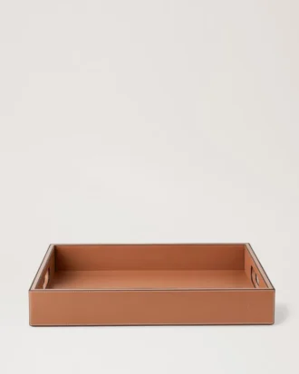 Leder-Tablett Vintage Eiche Kalbsleder & Holz Lifestyle