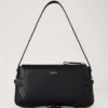 Lennox Umhängetasche Schwarz, Heavy Grain, Damen