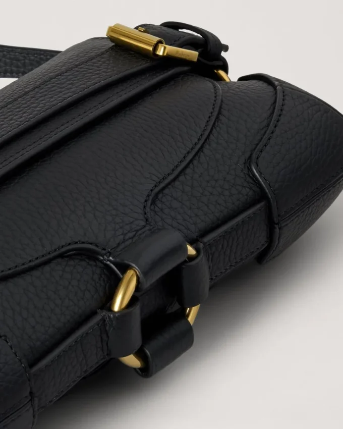 Lennox Umhängetasche Schwarz, Heavy Grain, Damen