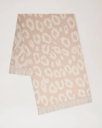 Leoparden-Merinowollschal in Maple & Ecru Merino Wool Leoparden-Merinowollschal in Maple & Ecru Merino Wool