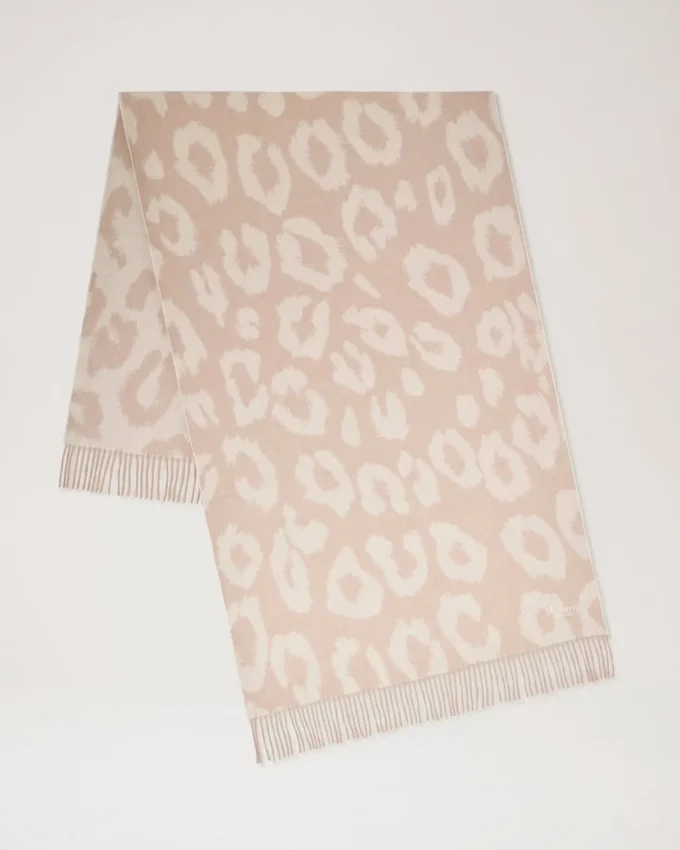 Leoparden-Merinowollschal in Maple & Ecru Merino Wool Leoparden-Merinowollschal in Maple & Ecru Merino Wool