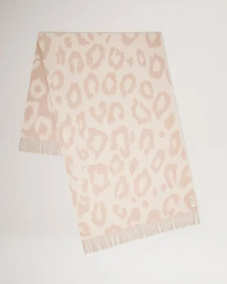 Leoparden-Merinowollschal in Maple & Ecru Merino Wool Leoparden-Merinowollschal in Maple & Ecru Merino Wool
