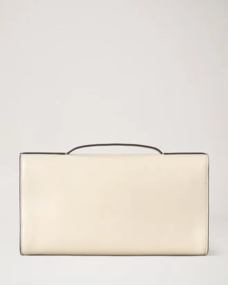 Lily Clutch in Eierschalenfarbe, butterweiches Nappaleder, Damen