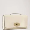 Lily Clutch in Eierschalenfarbe, butterweiches Nappaleder, Damen