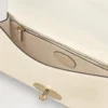 Lily Clutch in Eierschalenfarbe, butterweiches Nappaleder, Damen