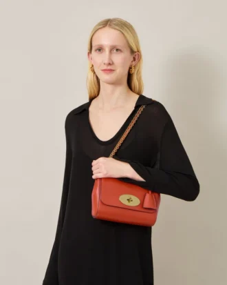 Lily Coral Orange Small Classic Grain Damen
