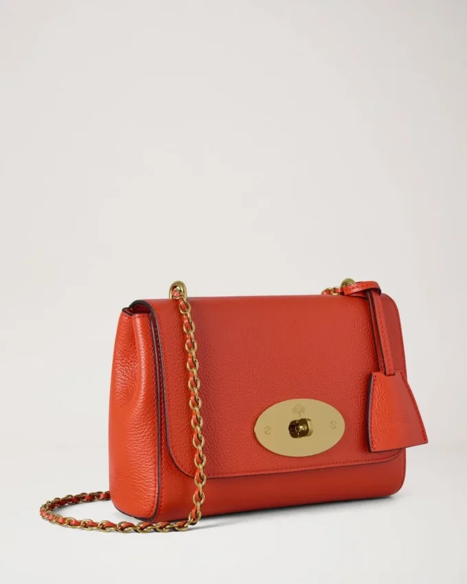 Lily Coral Orange Small Classic Grain Damen Lily Coral Orange Small Classic Grain Damen