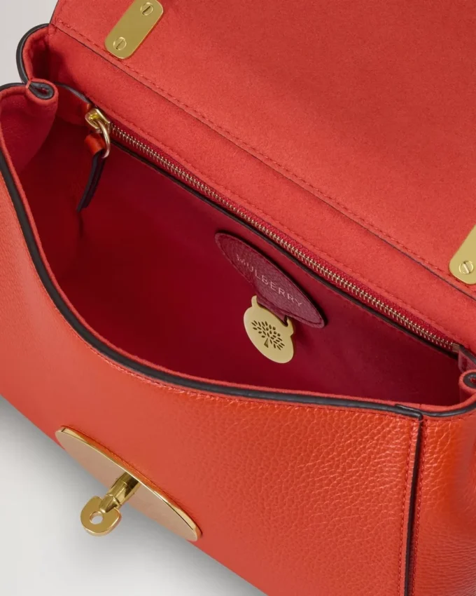 Lily Coral Orange Small Classic Grain Damen Lily Coral Orange Small Classic Grain Damen