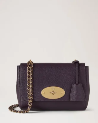Lily Deep Aubergine Small Classic Grain Damen