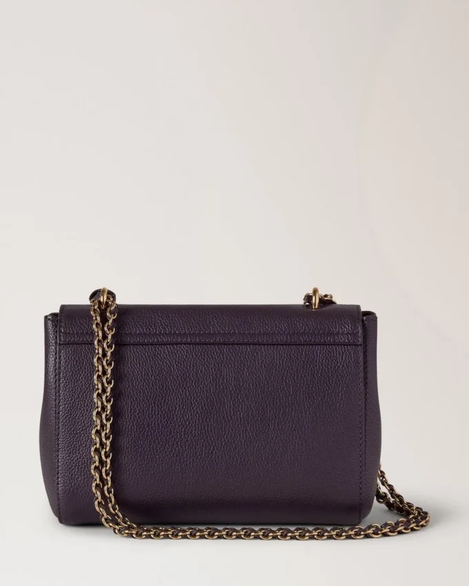 Lily Deep Aubergine Small Classic Grain Damen Lily Deep Aubergine Small Classic Grain Damen
