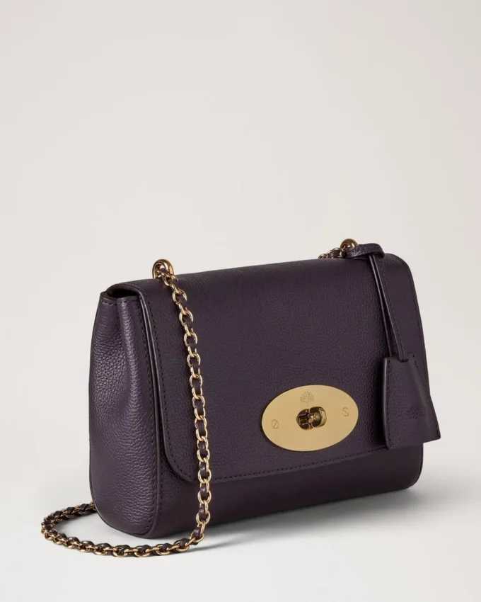 Lily Deep Aubergine Small Classic Grain Damen Lily Deep Aubergine Small Classic Grain Damen