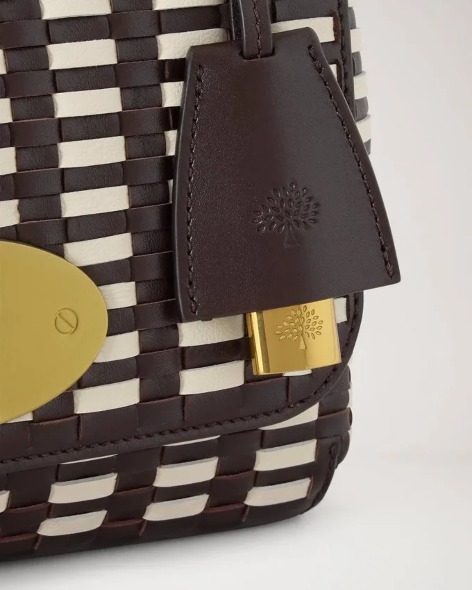 Lily Ebony & Eggshell Gewebtes Leder – Geschenke für Sie