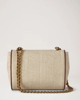 Lily Ecru & Bright Oak Raffia & Lederbesatz Damen
