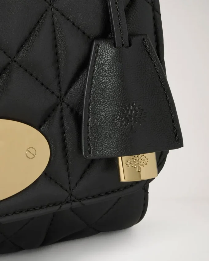 Lily Schwarz gestepptes Nappaleder für Damen Lily Schwarz gestepptes Nappaleder für Damen