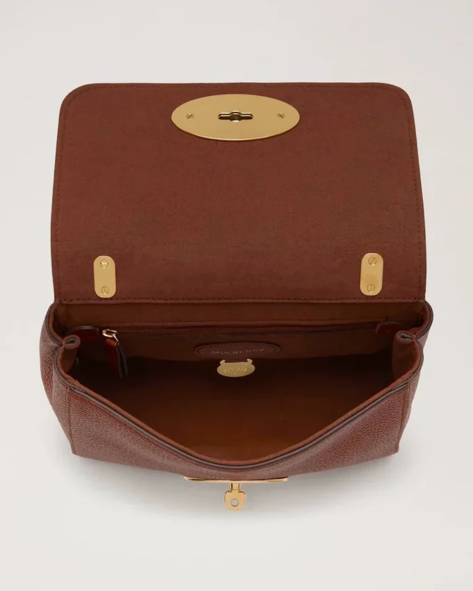 Lily-Tasche aus klein genarbtem Leder in Eiche von Mulberry Lily-Tasche aus klein genarbtem Leder in Eiche von Mulberry