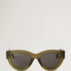 Luna Sonnenbrille Leinengrüne Bio-Acetat-Sonnenbrille Luna Sonnenbrille Leinengrüne Bio-Acetat-Sonnenbrille
