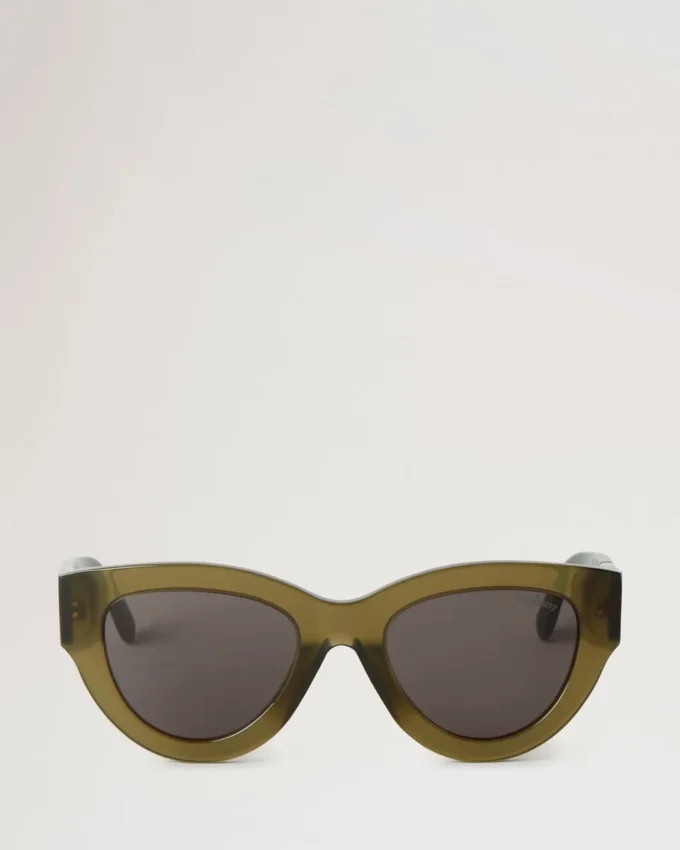 Luna Sonnenbrille Leinengrüne Bio-Acetat-Sonnenbrille Luna Sonnenbrille Leinengrüne Bio-Acetat-Sonnenbrille