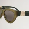 Luna Sonnenbrille Leinengrüne Bio-Acetat-Sonnenbrille Luna Sonnenbrille Leinengrüne Bio-Acetat-Sonnenbrille