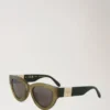 Luna Sonnenbrille Leinengrüne Bio-Acetat-Sonnenbrille Luna Sonnenbrille Leinengrüne Bio-Acetat-Sonnenbrille