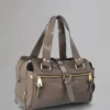 Mabel Gebrauchte graue Lackleder-Taschen