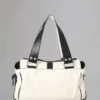 Mabel Secondhand Weiß & Schwarz Leicht genarbte Secondhand-Taschen