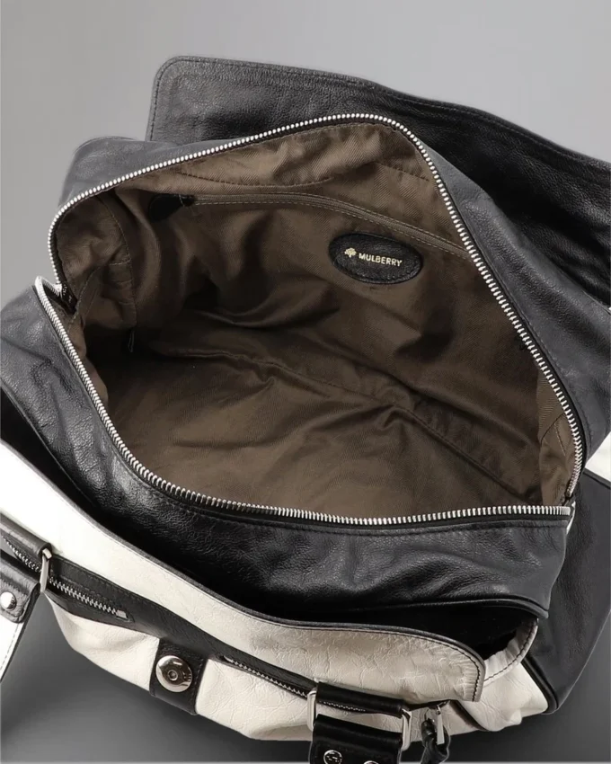 Mabel Secondhand Weiß & Schwarz Leicht genarbte Secondhand-Taschen
