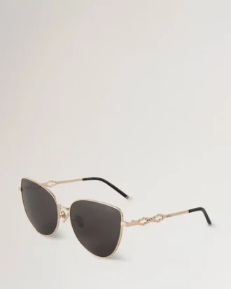 Maisie Sonnenbrille Gold & Dunkelgrau Metall-Sonnenbrille Maisie Sonnenbrille Gold & Dunkelgrau Metall-Sonnenbrille
