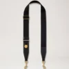 Medallion-Gurtband Schwarz Flaches Leder & Gurtband Medallion-Gurtband Schwarz Flaches Leder & Gurtband