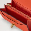 Medium Darley Geldbörse Korallenorange Kleine klassische Narbung