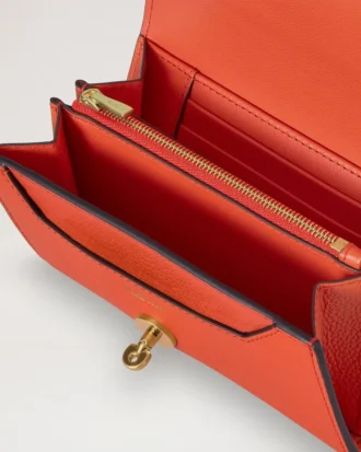 Medium Darley Geldbörse Korallenorange Kleine klassische Narbung Medium Darley Geldbörse Korallenorange Kleine klassische Narbung