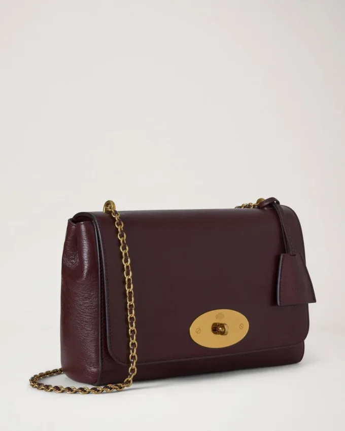 Medium Lily Oxblood Hochglanzleder Damen Medium Lily Oxblood Hochglanzleder Damen