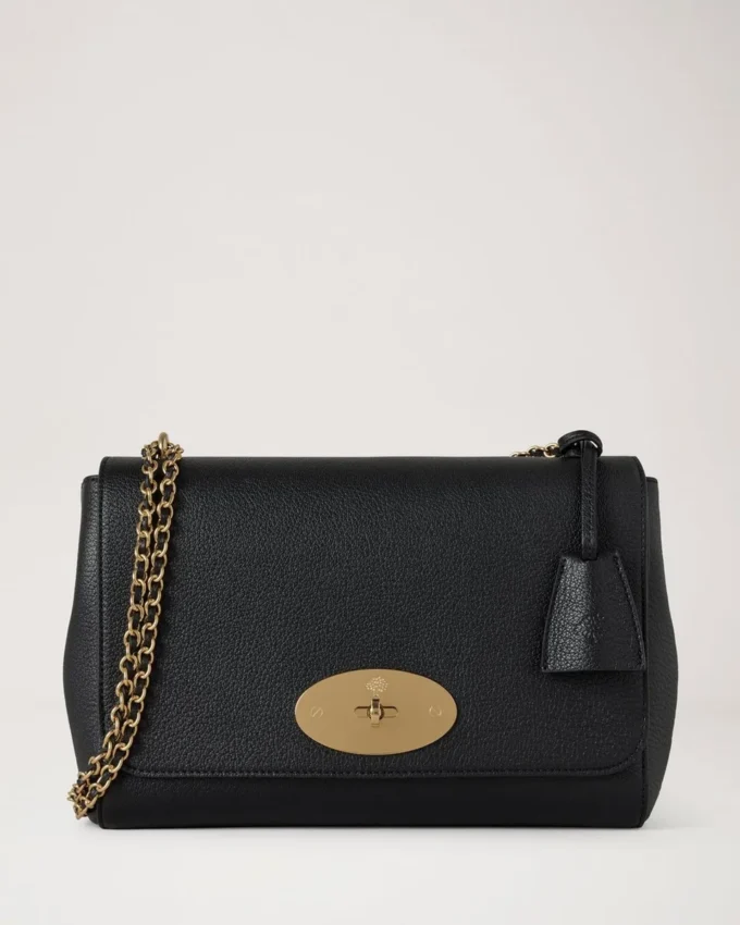 Medium Lily Schwarz Glänzend Ziegenleder Damen Medium Lily Schwarz Glänzend Ziegenleder Damen