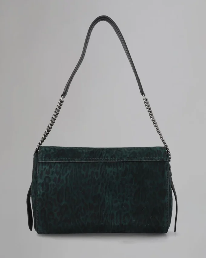 Medium Lily Top Handle Secondhand Mulberry Green & Schwarz Leoparden-Wildleder Medium Lily Top Handle Secondhand Mulberry Green & Schwarz Leoparden-Wildleder