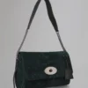 Medium Lily Top Handle Secondhand Mulberry Green & Schwarz Leoparden-Wildleder Medium Lily Top Handle Secondhand Mulberry Green & Schwarz Leoparden-Wildleder
