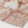 Mega-Check-Schal Kaschmir Taupe & Eierschalen-Kaschmirmischung Mega-Check-Schal Kaschmir Taupe & Eierschalen-Kaschmirmischung
