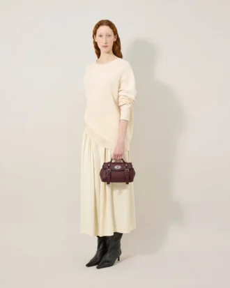 Mini Alexa Black Cherry Small Classic Grain Damen