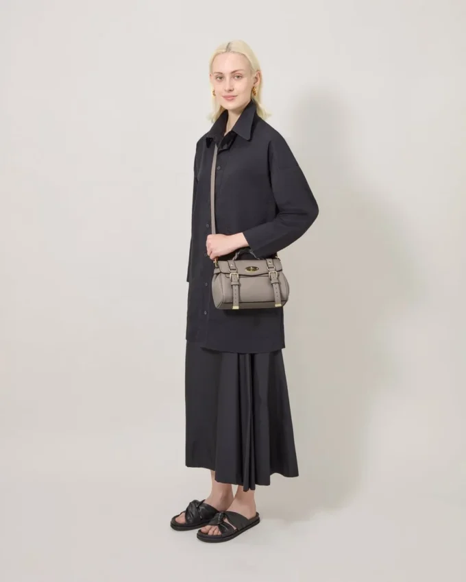 Mini Alexa Cashmere Taupe Heavy Grain Damen Mini Alexa Cashmere Taupe Heavy Grain Damen