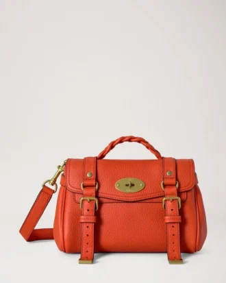 Mini Alexa Coral Orange Heavy Grain Damen