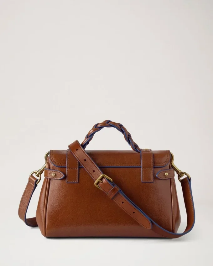 Mini Alexa Eiche & Pigmentblau Glattes, glänzendes Leder Mini Alexa Eiche & Pigmentblau Glattes, glänzendes Leder