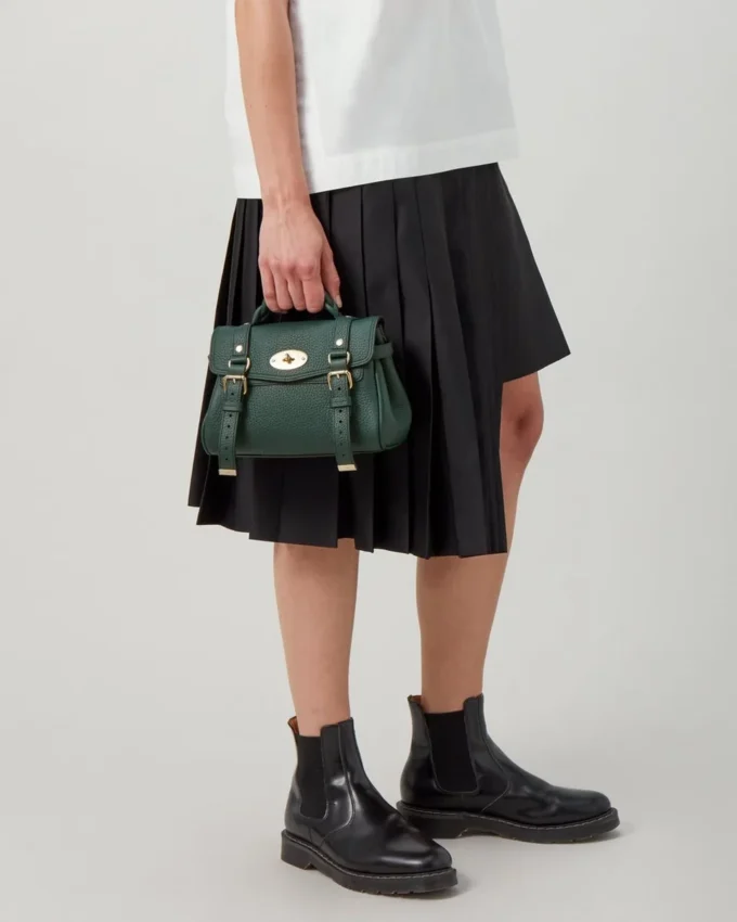 Mini Alexa Mulberry Green Heavy Grain Damen Mini Alexa Mulberry Green Heavy Grain Damen