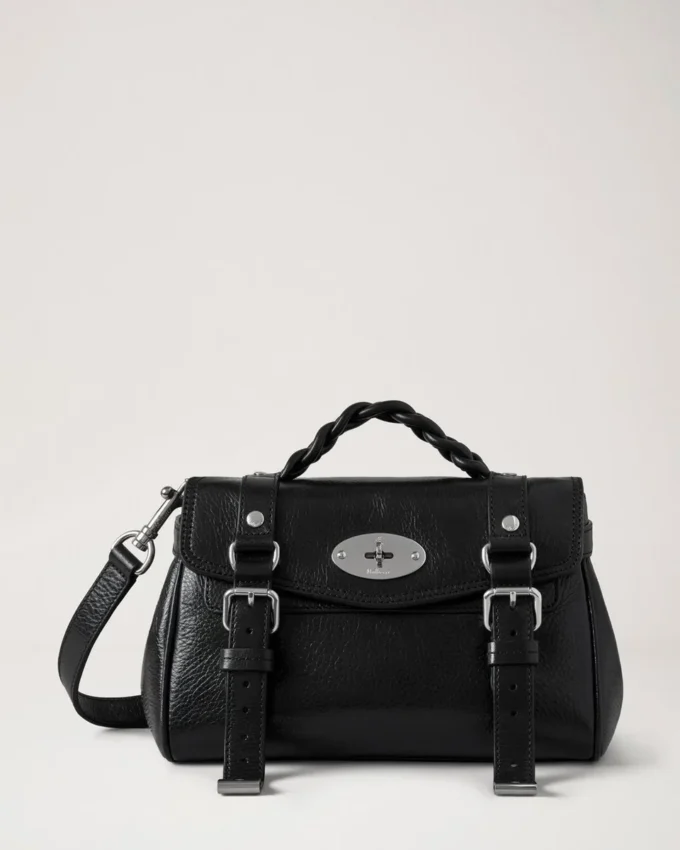 Mini Alexa Schwarz Hochglanz-Leder-Taschen Mini Alexa Schwarz Hochglanz-Leder-Taschen