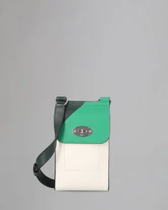 Mini Antony Secondhand Lawn Green, Weiß & Mulberry Green Small Classic Grain