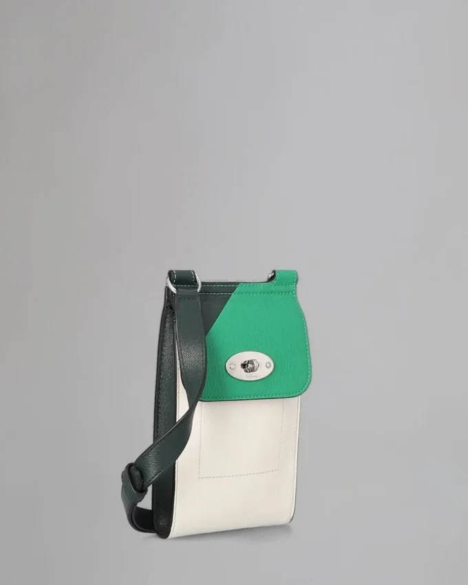 Mini Antony Secondhand Lawn Green, Weiß & Mulberry Green Small Classic Grain
