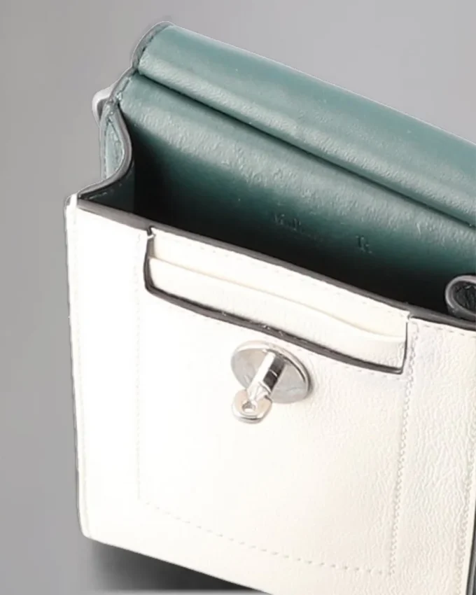 Mini Antony Secondhand Lawn Green, Weiß & Mulberry Green Small Classic Grain