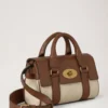 Mini Bayswater Ecru & Helle Eiche Raffia & Lederbesatz Mini Bayswater Ecru & Helle Eiche Raffia & Lederbesatz