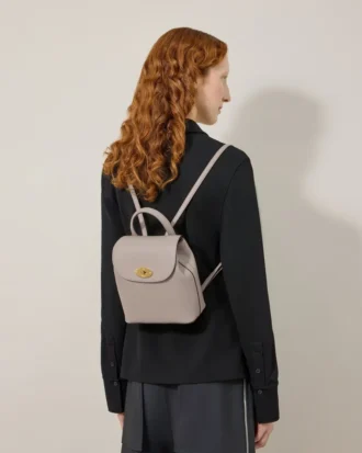Mini Bayswater Rucksack Kaschmir Taupe Kleine klassische Narbung