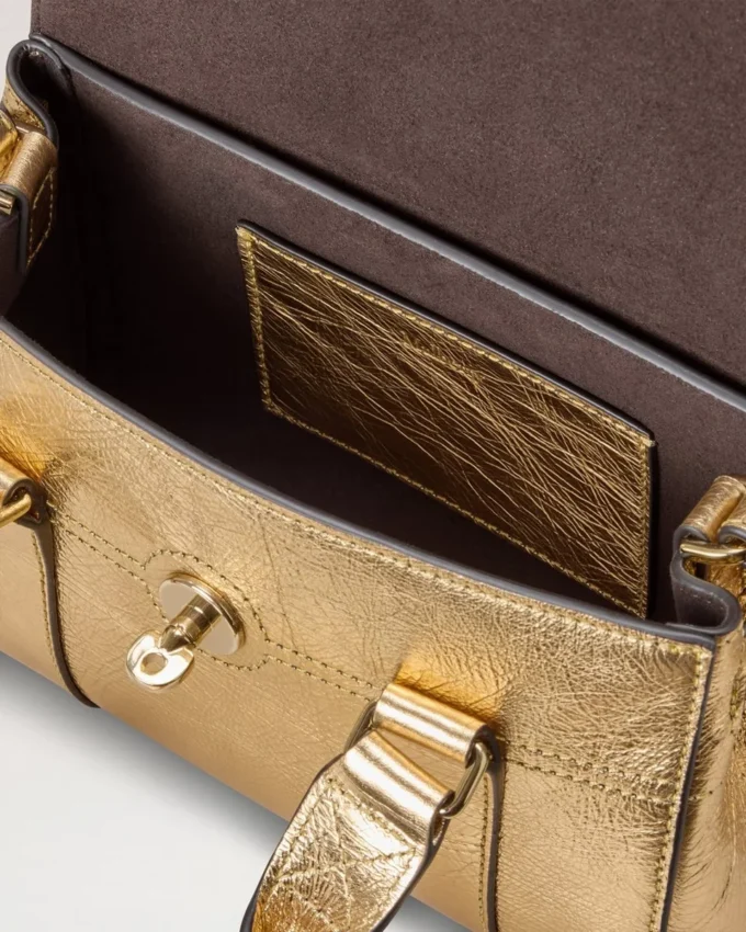 Mini Bayswater Somerset Gold Grainy Metallic Bayswater